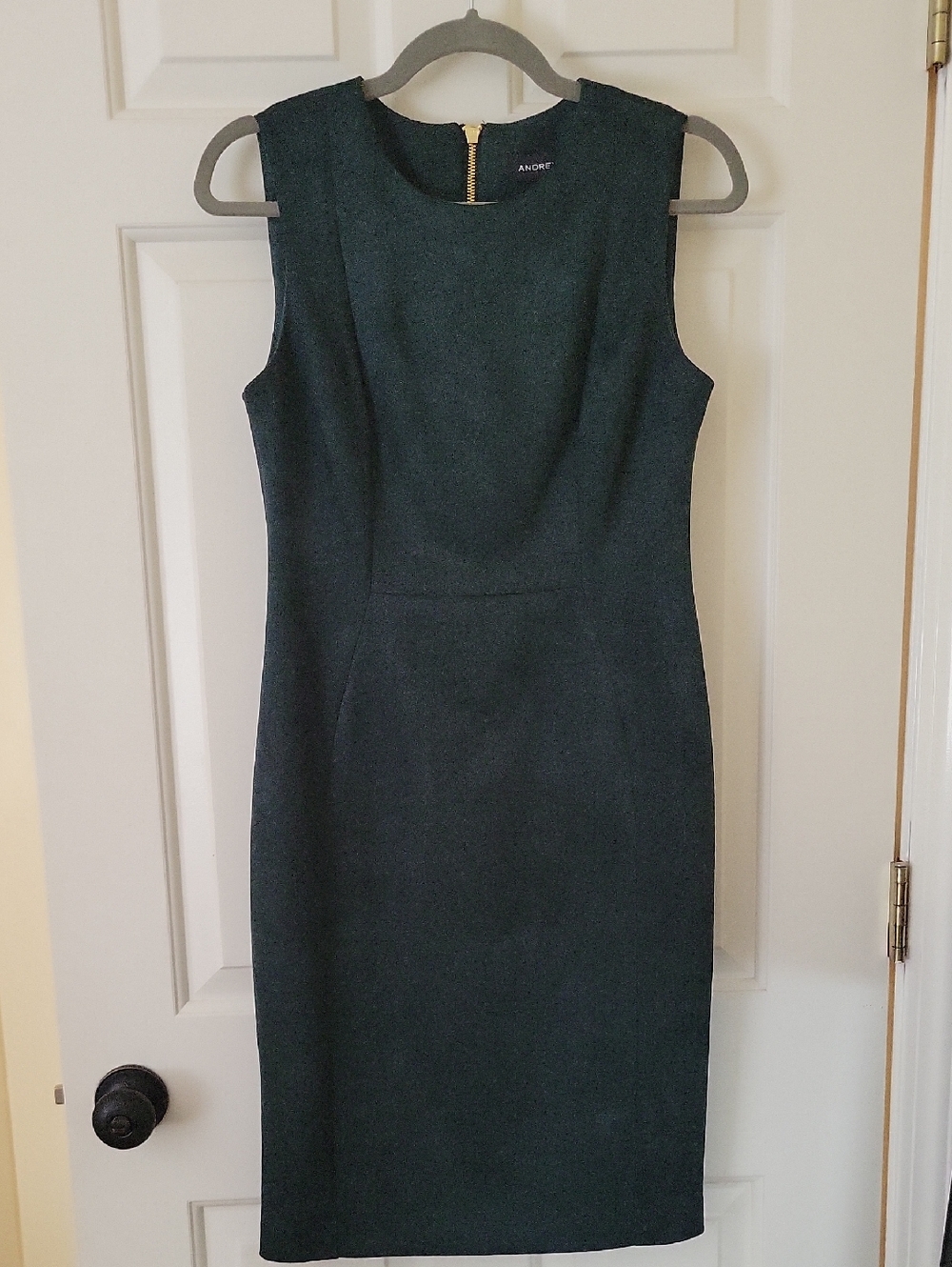 Andrew Marc Emerald Green Sueded Dress Size 6